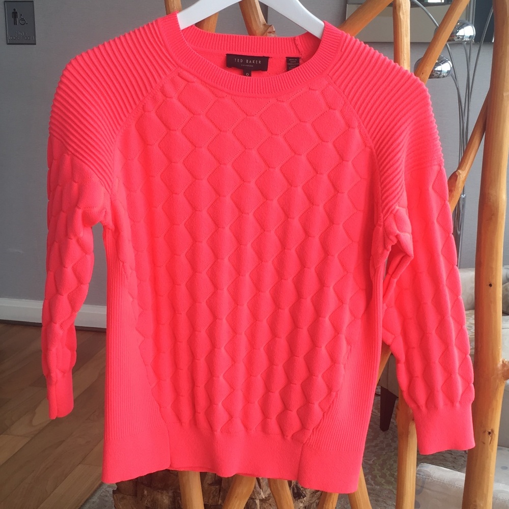 Ted Baker Day-Glo Moto Stretch Sweater - NWOT - Picture 2 of 5